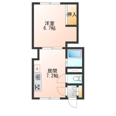 ライブタウン富岡Ⅰ3C（北海道函館市）の間取り図