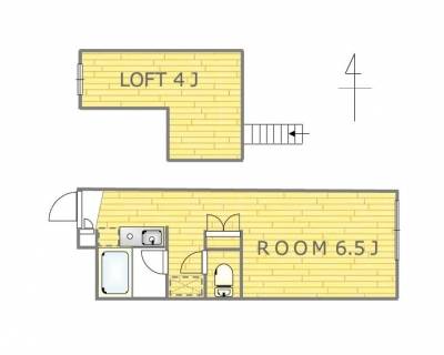 東京都調布市 HI-CUBE102号室の間取り図