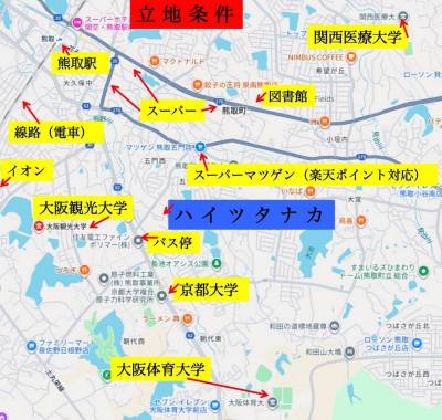 大阪体育大学の学生様には、立地条件が最高です。