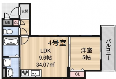 大阪府豊中市 クリエオーレ豊南町南204の間取り図