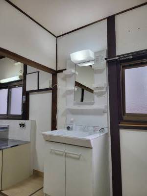 独立洗面台はうれしい。