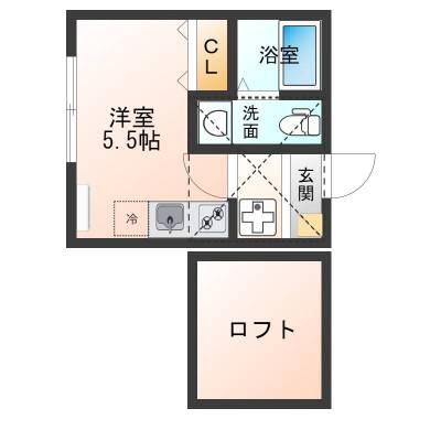 神奈川県横浜市港北区 ＤＥＮ小机２０２号室の間取り図