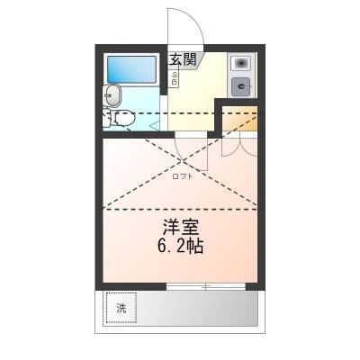 和歌山Part1マンション204号室（和歌山県和歌山市）の間取り図