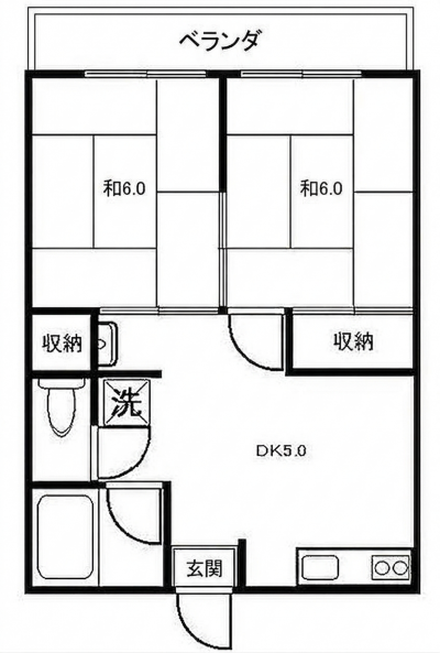 現状2部屋和室&rarr;洋室変更可（1部屋あたり+2,000円/月）