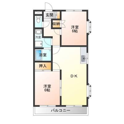 埼玉県北葛飾郡杉戸町 ソライロハイツ201の間取り図