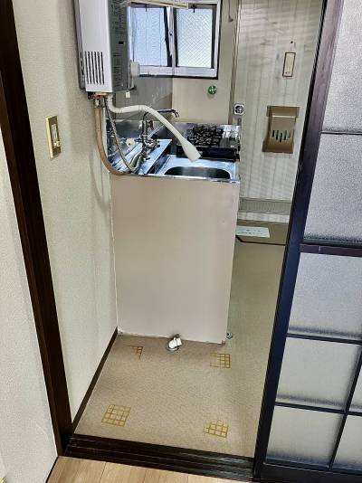 洗濯機スペース　冷蔵庫スペースは居室になります