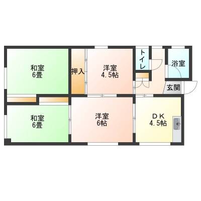 岐阜県各務原市 コーポ日置301の間取り図