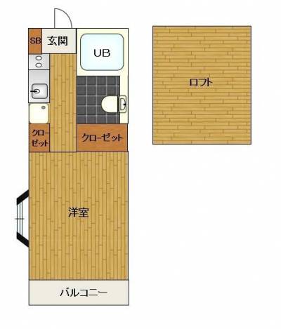 2面窓で非常に明るいお部屋です。3畳の広いロフト付