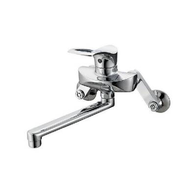 キッチン水栓もフルメタルのシングルレバー混合水栓です♪