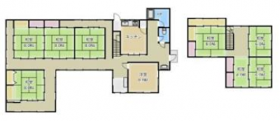 広い部屋が多いです。