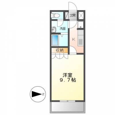 岐阜県美濃加茂市 アメニティ本郷102の間取り図