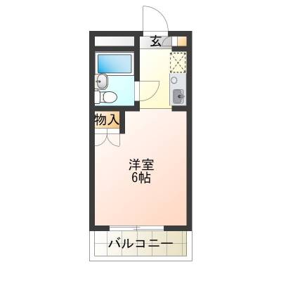 神奈川県大和市 ディア・ベルジュ南林間202号室の間取り図