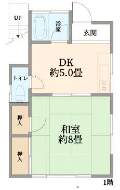 バストイレ別、室内洗濯機置き場もあります。