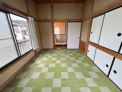 2階和室はオシャレな床に仕上げました♪