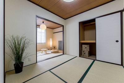 和室１の収納です。小物配置のイメージ画像です。