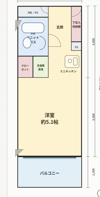 神奈川県横浜市西区 クリオ浅間台弐番館503の間取り図