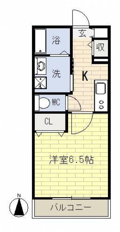 南向き6.5帖のお部屋です