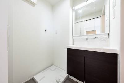 独立洗面台＆洗濯機置場です。