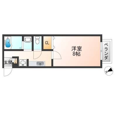 愛知県名古屋市天白区 ノートルハイツ201の間取り図
