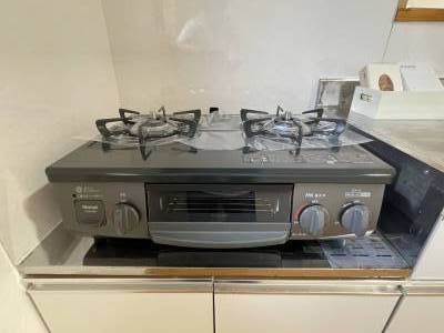 新品2口ガスコンロ付き