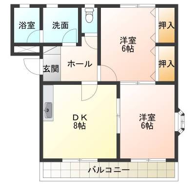 全部屋フローリング、南向きの角部屋です。