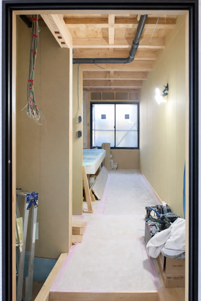 玄関部分(工事中)