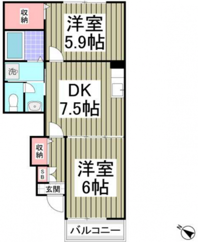 南西向きの窓で日光も沢山入ります！バルコニーで防犯も安心です