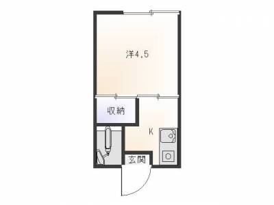東京都杉並区 第一さくら荘102の間取り図