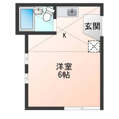 神奈川県川崎市幸区 ユナイト戸手ベルナルド102の間取り図