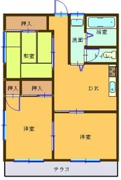 埼玉県熊谷市 コーポFT202の間取り図