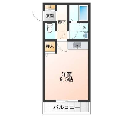 北海道札幌市東区 シャトーN43302の間取り図