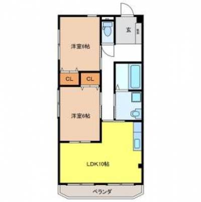 岐阜県瑞穂市 シャトーみずほ305の間取り図