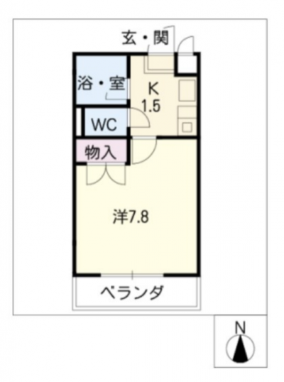 岐阜県瑞穂市 LIBERTY穂積203の間取り図