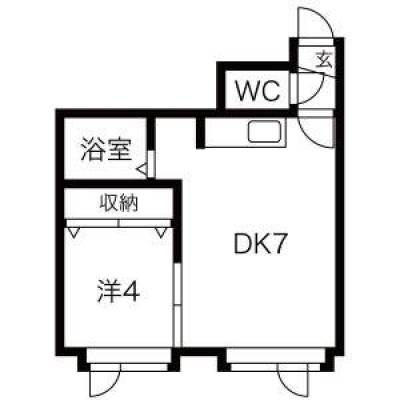 北海道札幌市豊平区 アークコート月寒東Ⅲ202の間取り図