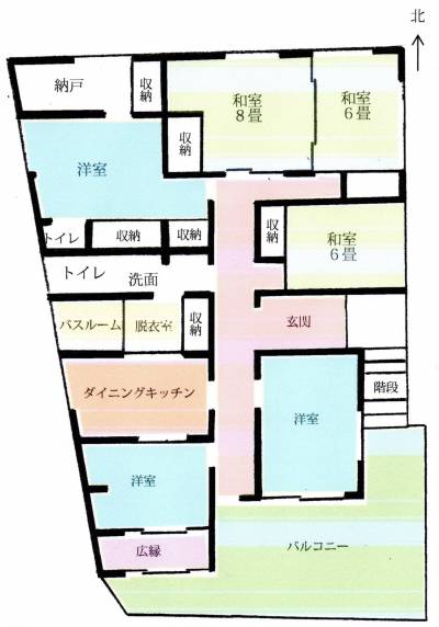二里山ビル（栃木県宇都宮市）の間取り図