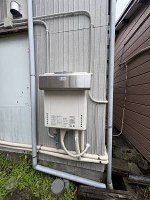 屋外給湯器を新設　屋外型給湯器で一酸化炭素中毒の心配なし
