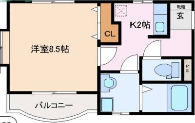 バルコニーあり、陽当たり良好です
