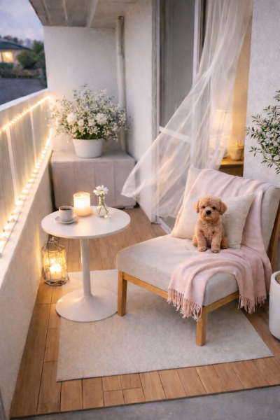 南向き広めバルコニーはこんなアレンジも素敵♪