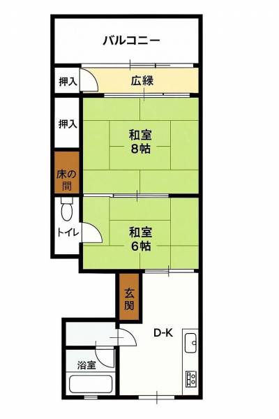 約29帖の広い2DK