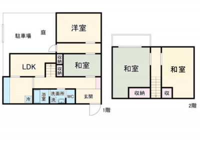 5DKのゆとりある間取り、柔軟な使い方が可能