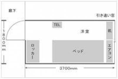 大阪府大阪市住吉区 パオ本館３１９号室の間取り図