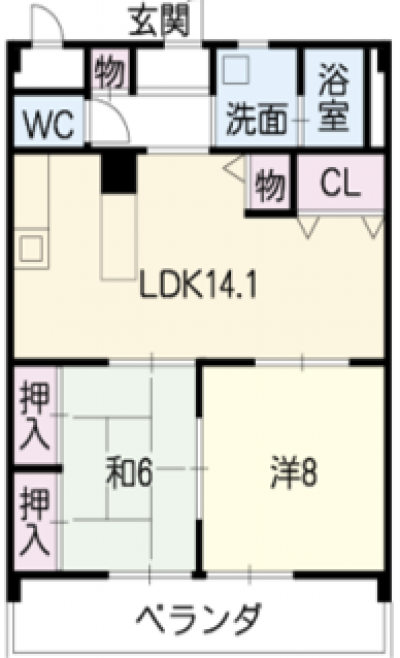 キッチンには便利なカウンター付き！