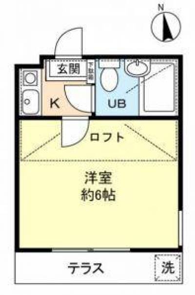 居室の半分は、中2階のロフトがあります。