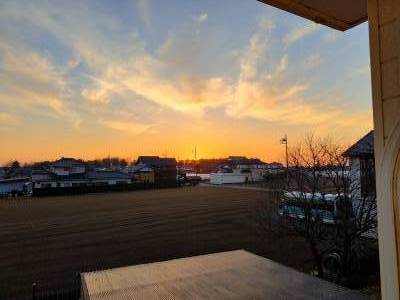 2階からは綺麗な夕焼けが見えます。