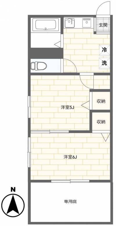 大変広さのある専用庭付きです！