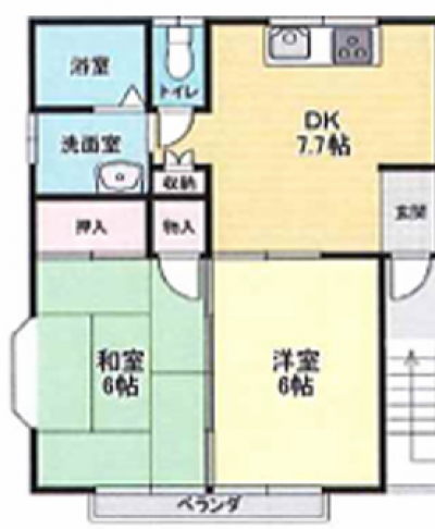 使いやすい２DKの間取りです。