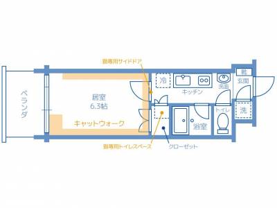 猫ちゃんの為の設備が多数充実しております！