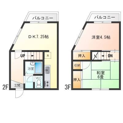 北海道函館市 コートハウス的場206の間取り図