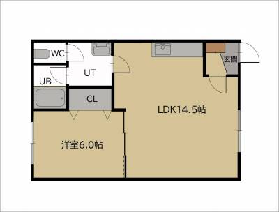 北海道函館市 ラ・メゾン・ボワ２103の間取り図