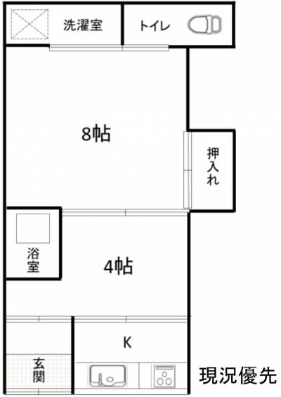 大阪府松原市 河内天美南アパート202の間取り図